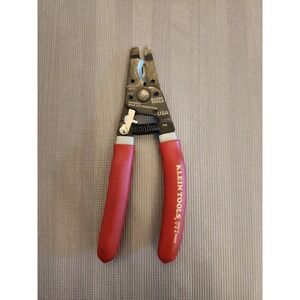 Klein Tools 63020 Multi-Cable Cutter Wire Stripper Red Handles Made in USA